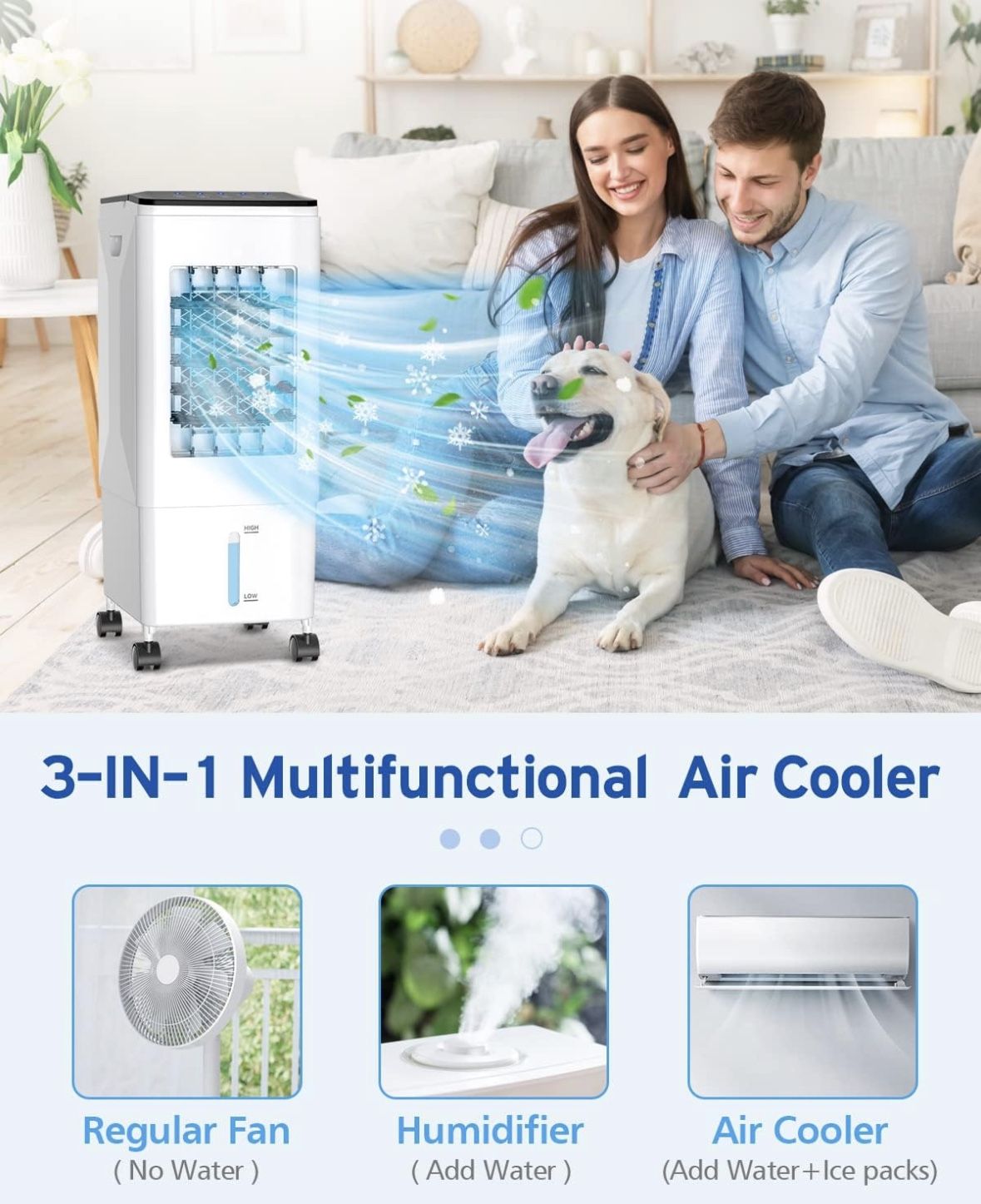 Portable Air Conditioner 3in1 For Room, 3 Speeds
