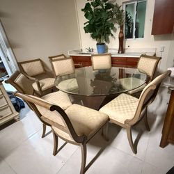 Set Of 8 Dining Table Chairs 