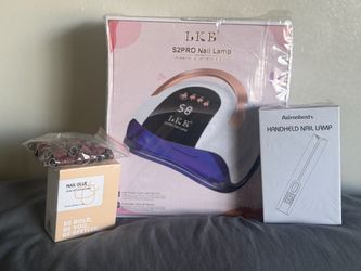 Nail Care Bundle – Lamp, Glue, Sanding Bands