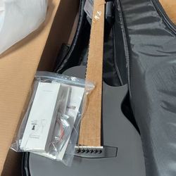 Enya Nova Go Carbon Fiber Acoustic Guitar 1/2 Size Beginner Adult Travel Acustica Guitarra w/Starter Bundle Kit of Colorful Gift Packaging, Acoustic G