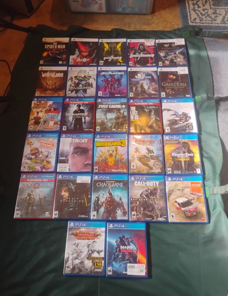 PS5 And PS4 Games Lot Of 27 Bundle