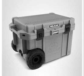 Pelican 45QT Elite Wheeled Cooler. Grey. Brand New