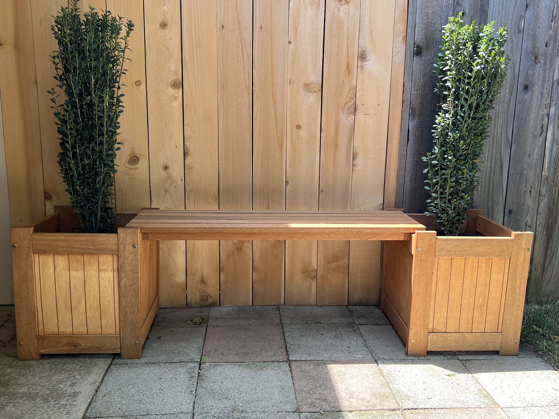 Wood Bench and planter combo $40