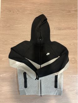 Dark Grey Heather/ Black/White Nike Sportswear Tech Fleece Windrunner Full-Zip Hoodie