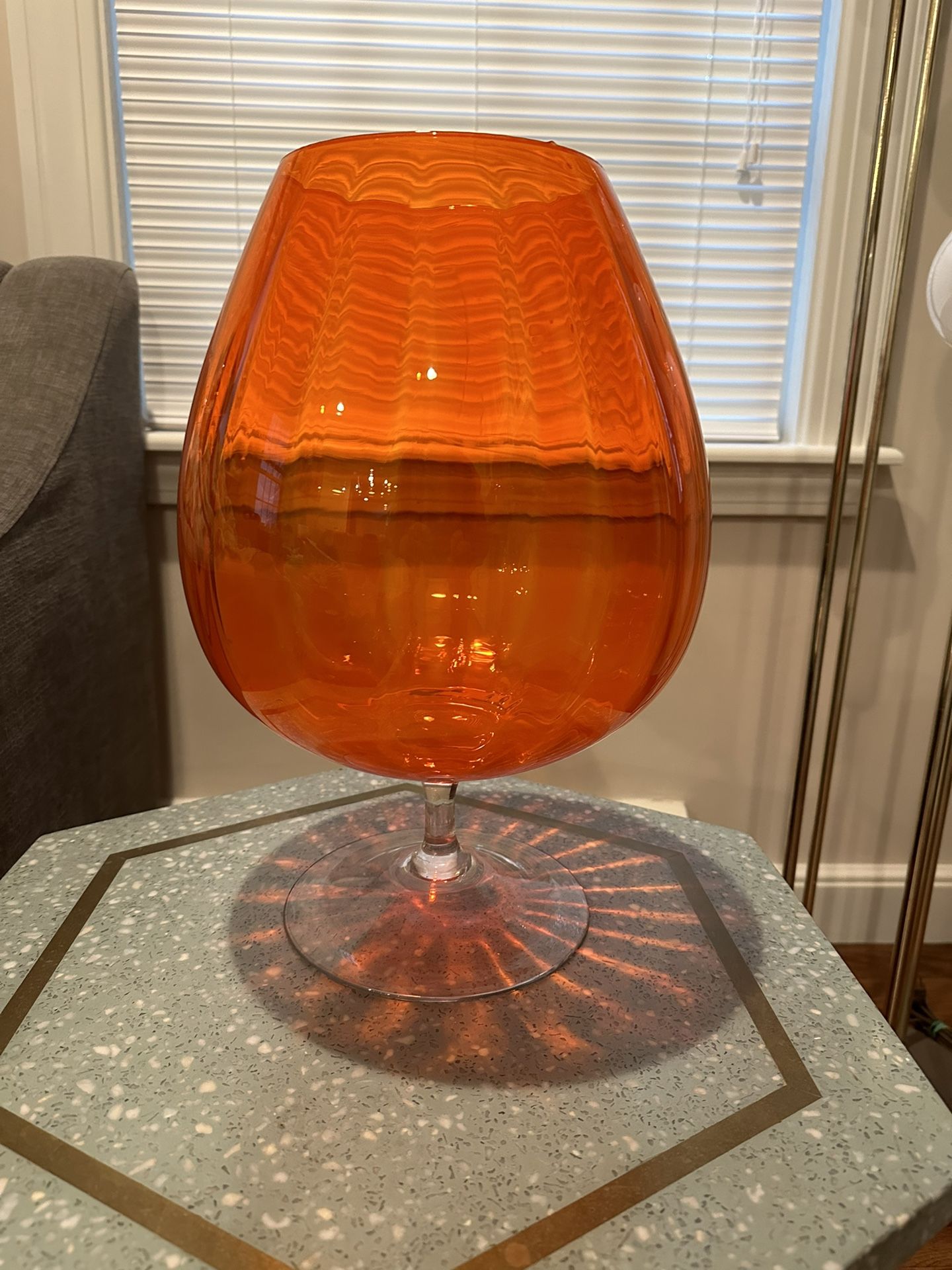 Huge 15” MCM Mid Century Brandy Snifter