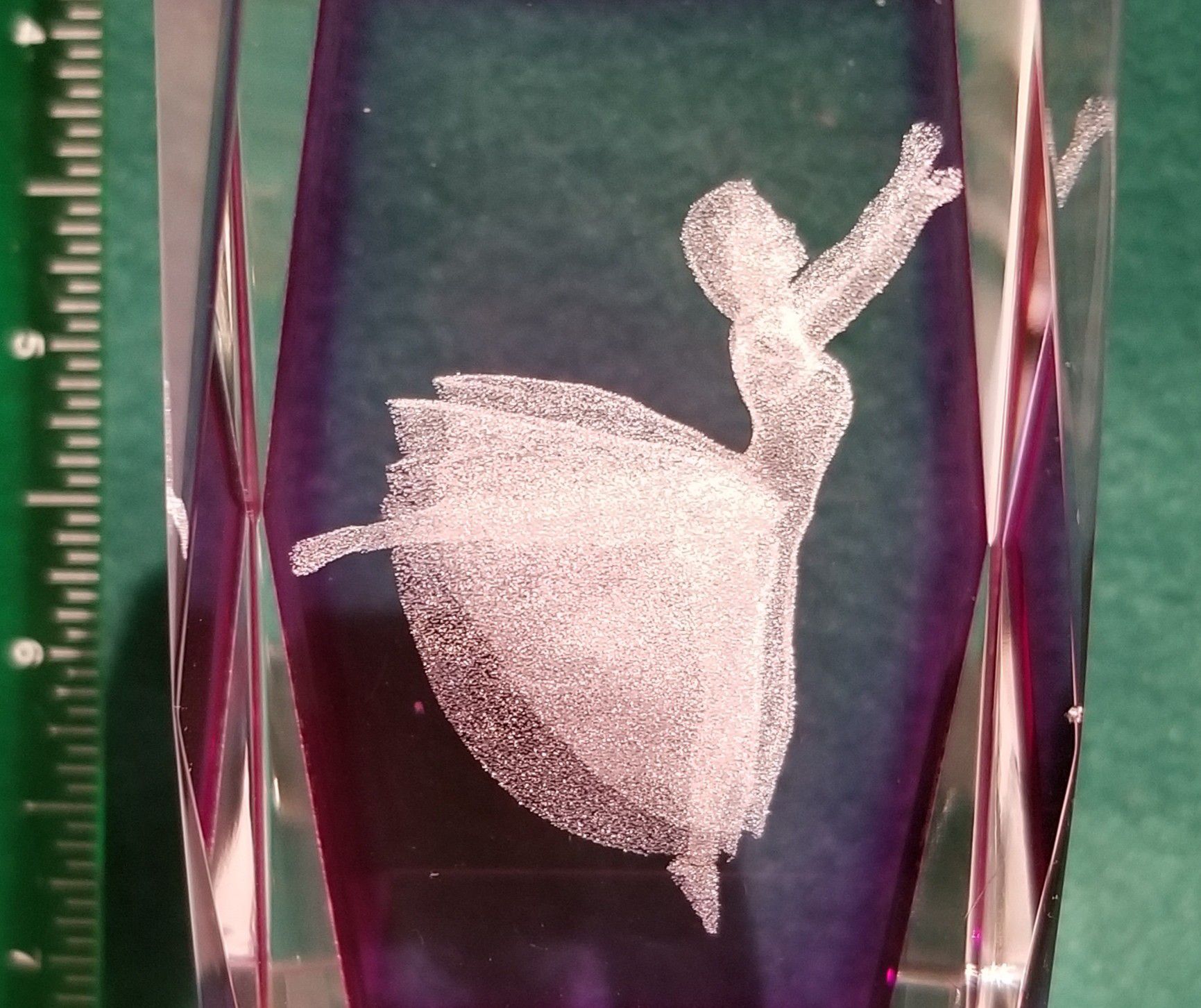 3D Glass Ballerina paper weight