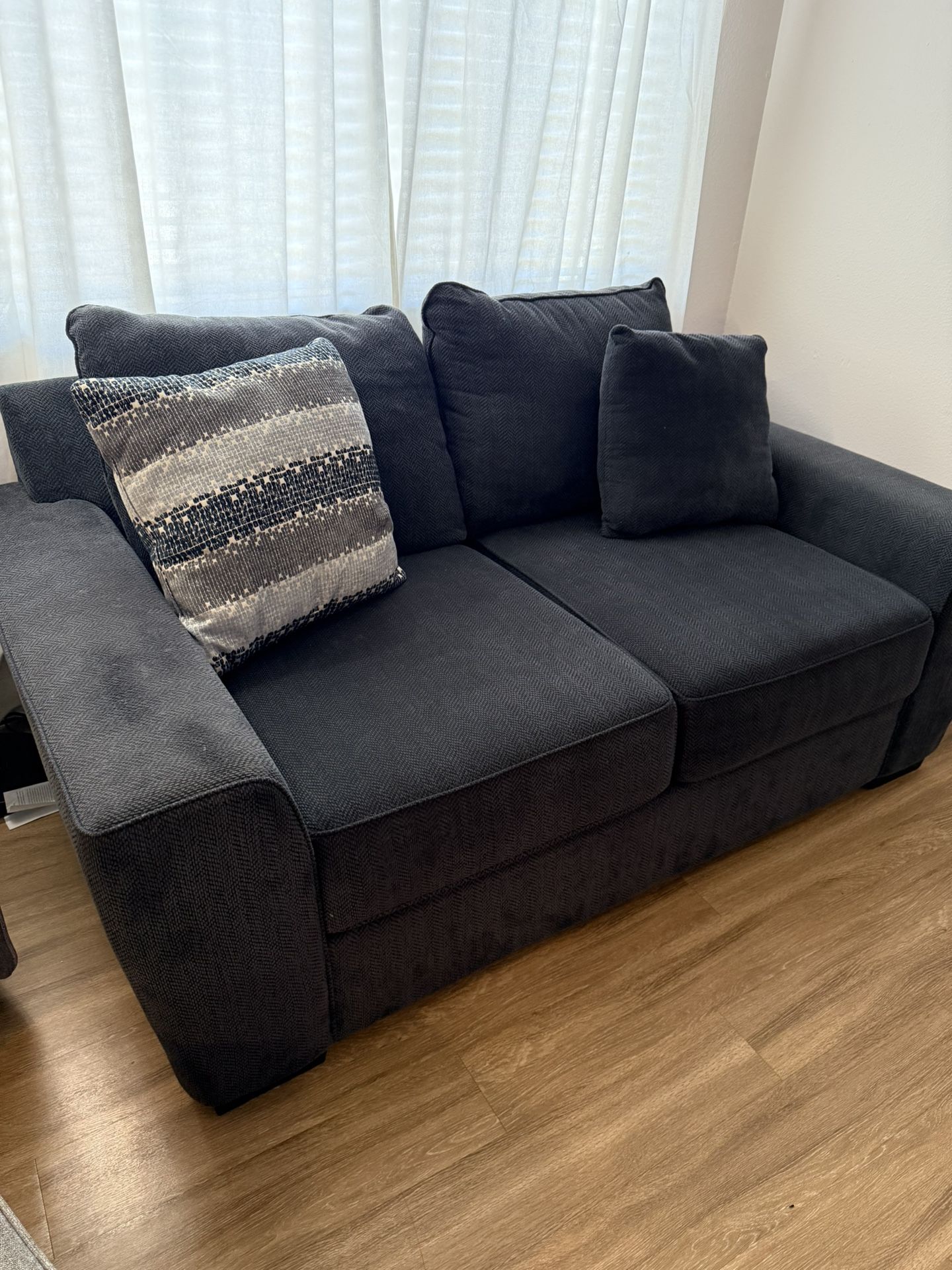 Dark Navy Love Seat