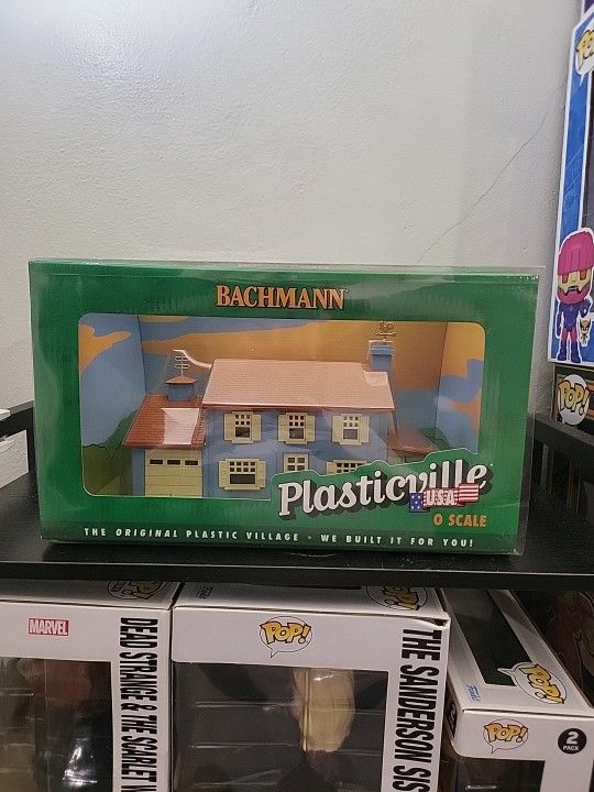 Bachmann Plasticville USA Two Story House O Gauge Model Train House 45305 NIB