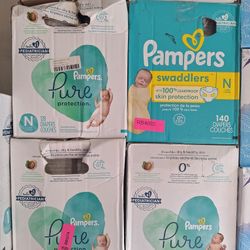 Pampers Size Newborn & 1 Diapers $25 A Box