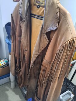 Prestige (2XL) Santa Fe Style Leather Fringe Jacket