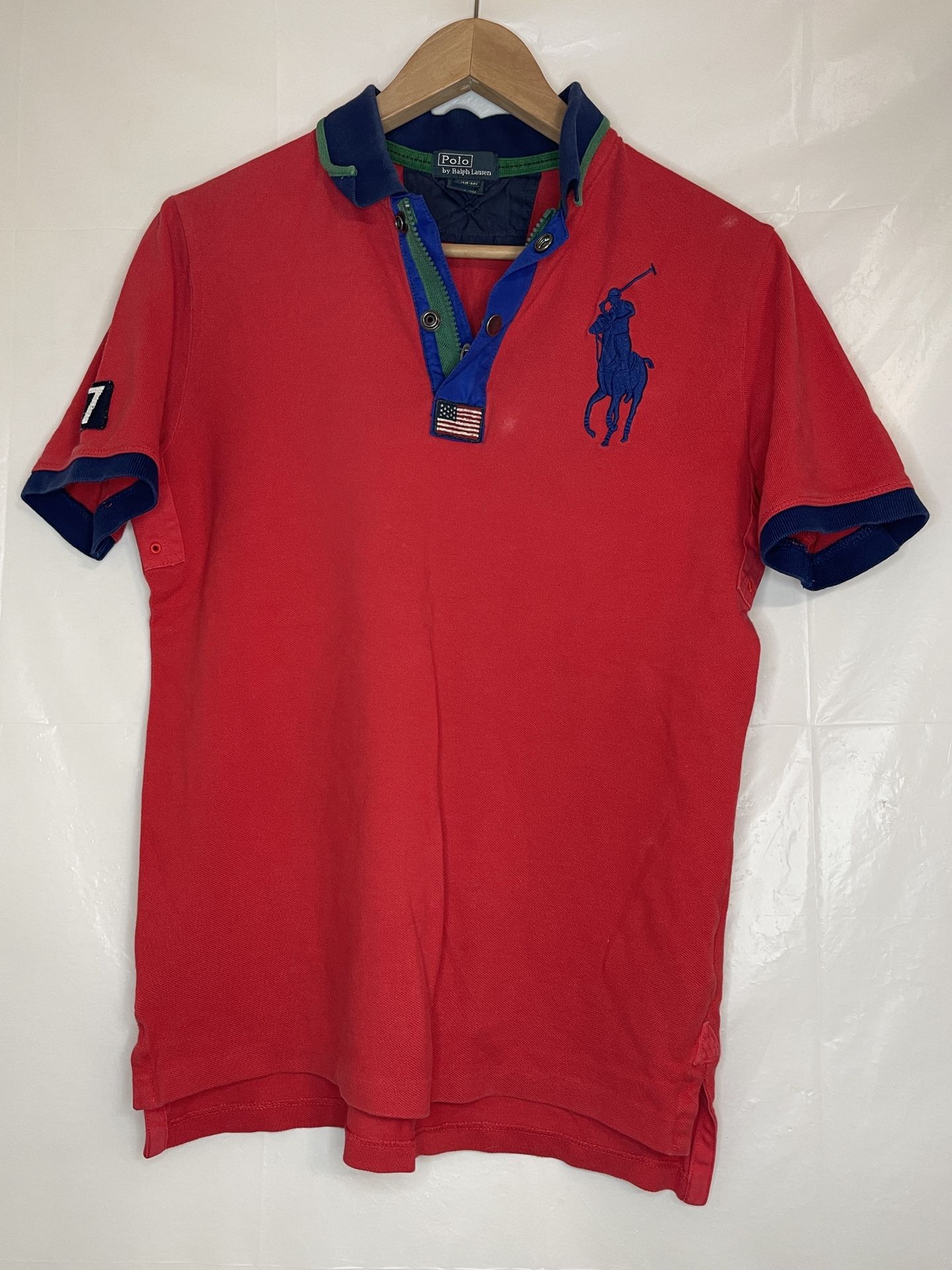 Polo Ralph Lauren Big Pony Vintage Polo T Shirt USA Chief Keef Style Size S Mens