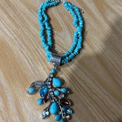 Turquoise stone necklace