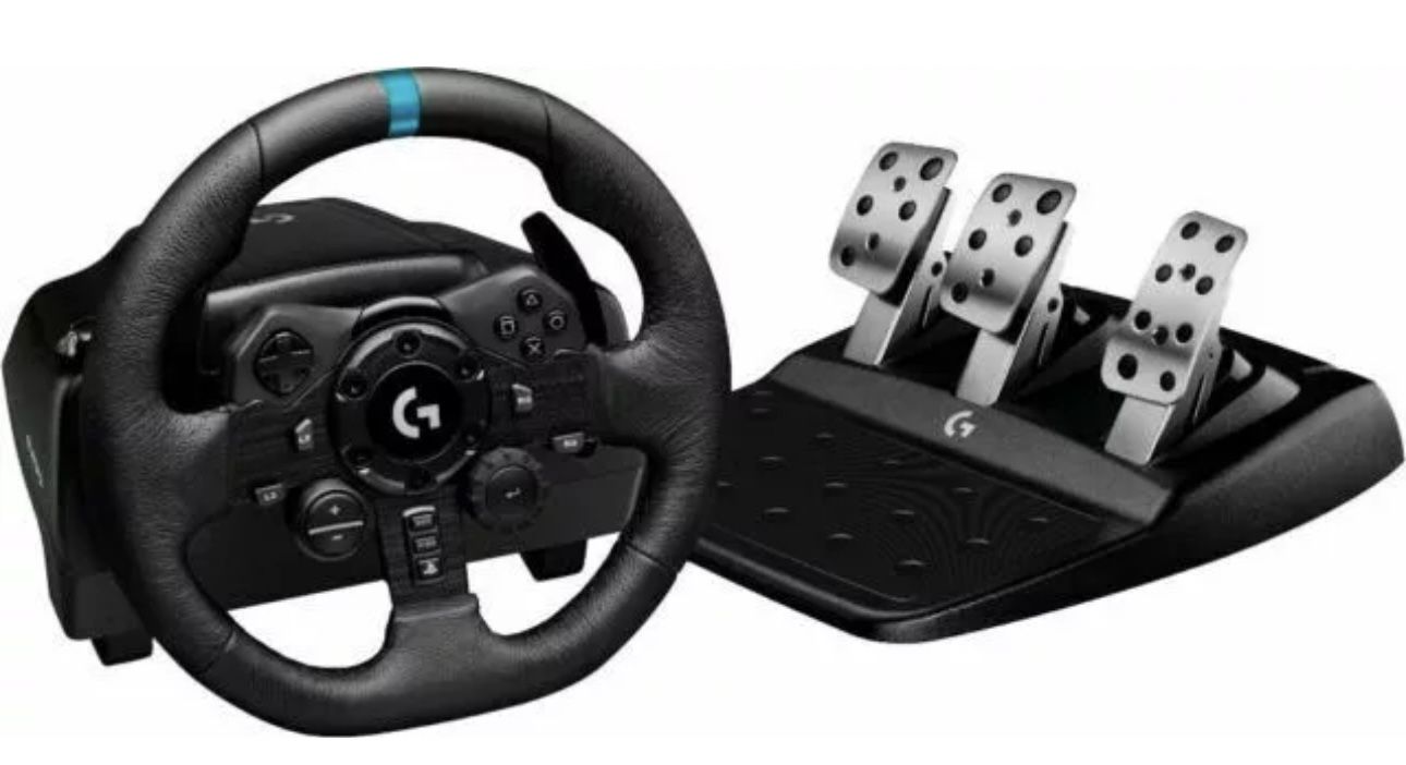 Logitech - G923 Racing Wheel and Pedals And Shifter for PS5, PS4 and PC - Black