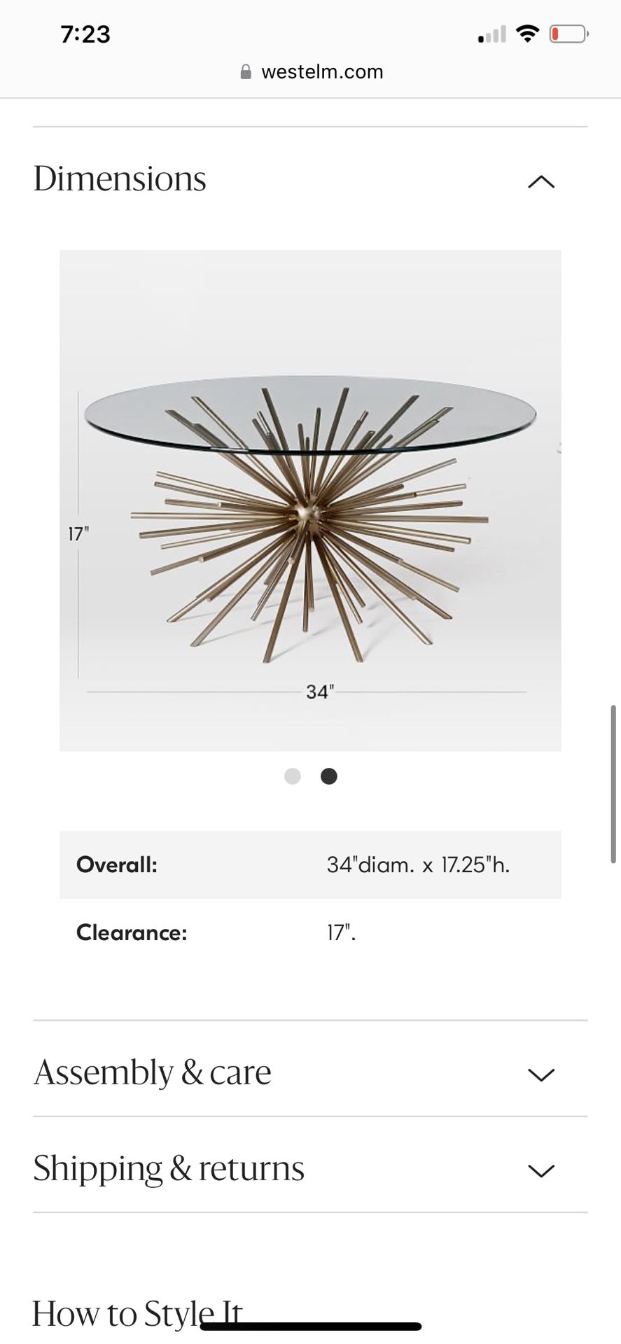 West Elm Starburst Coffee Table for Sale in Miami, FL OfferUp