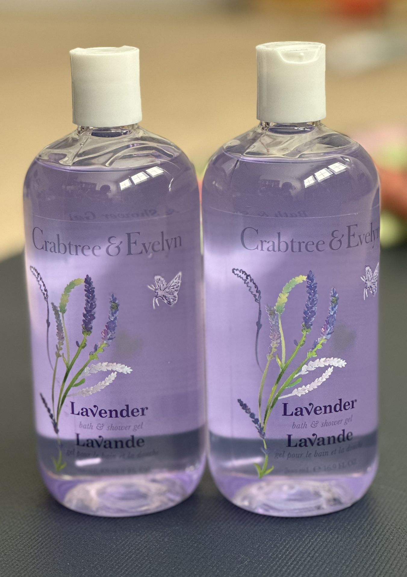 Crabtree & Evelyn Bath and Shower Gel Set 16.9oz Each - Lavender
