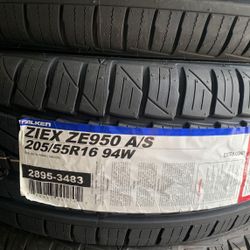 new tires 205/55/16 Falken tires $111 each plus tax 