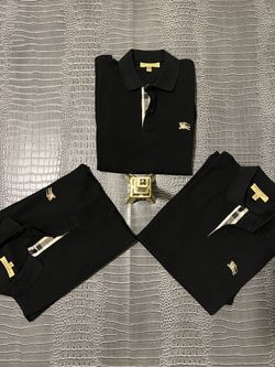 Burberry polo sale shirt mens gold