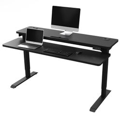 Two Tiered Electric Adjustable Desk