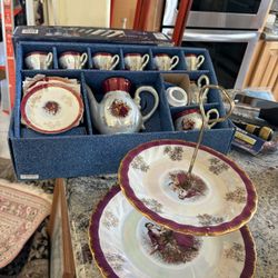 Tea Cup Set And Dessert Platter