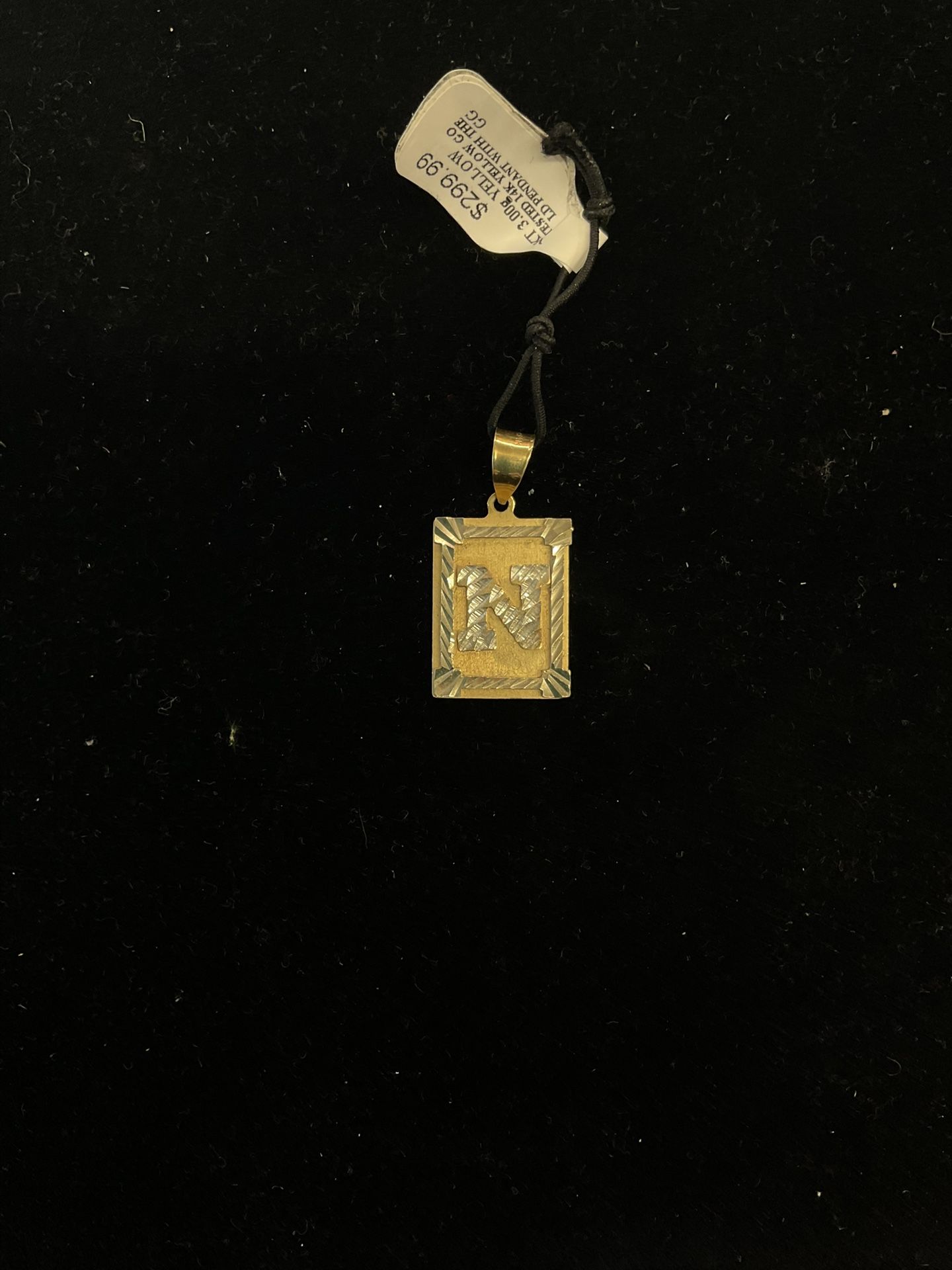 14KT Initial Pendant āNā 28326-9