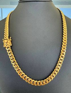 Jewelry Brand New 10k solid yellow gold Miami Cuban link style 22” Chain Necklace 98.6 grams 8.3mm