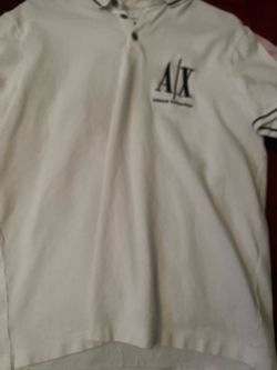A|X Armani Exchange White Polo Shirt