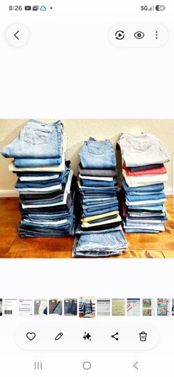 ( 75 ) pairs of Jeans Lot.  Men's,  women's, youth, kids.  Levi's/Lee/Arizona/Wrangler/GAP/ Zara/Old Navy/Hilfiger  ... and more. Excellent condition