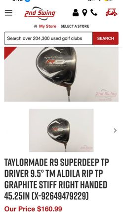 TAYLORMADE R9 SUPERDEEP TP DRIVER 9.5° TM ALDILA RIP TP GRAPHITE STIFF RIGHT HANDED Now you can FINE TUNE to your advantage, adjustment tool included