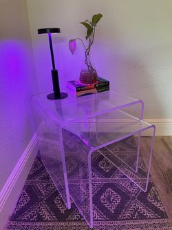 Vintage Acrylic Nesting Tables Set of 2