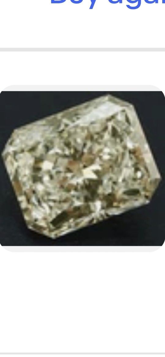 Radiant Cut 3.5 Ct Off White 10.56 mm Moissanite Stone