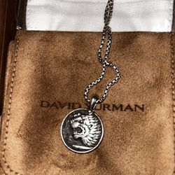 David Yurman Petrvs Lion Coin Pendant 