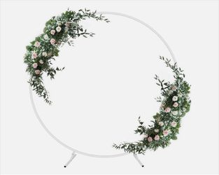 Set 4 Round Backdrop Stand Circle Balloon Arch Party Kit, Metal Decoration Frame