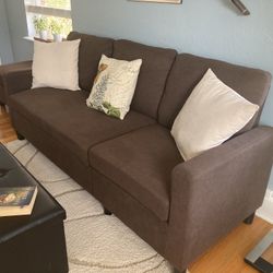 Brown Textile Sofa