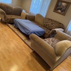 Set Of 3 Couches: 1 Sofa and 2 Loveseats 