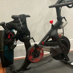 Peloton Bike 2nd Gen With Weights And Two Pairs Of Shoes