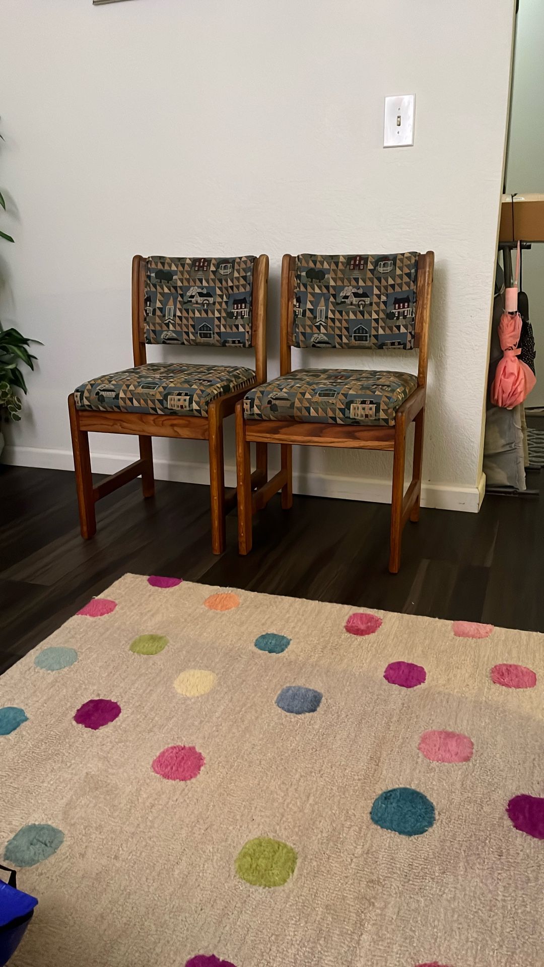 Set of 2 Wooden Chairs – Must Sell This Week! Best Offer