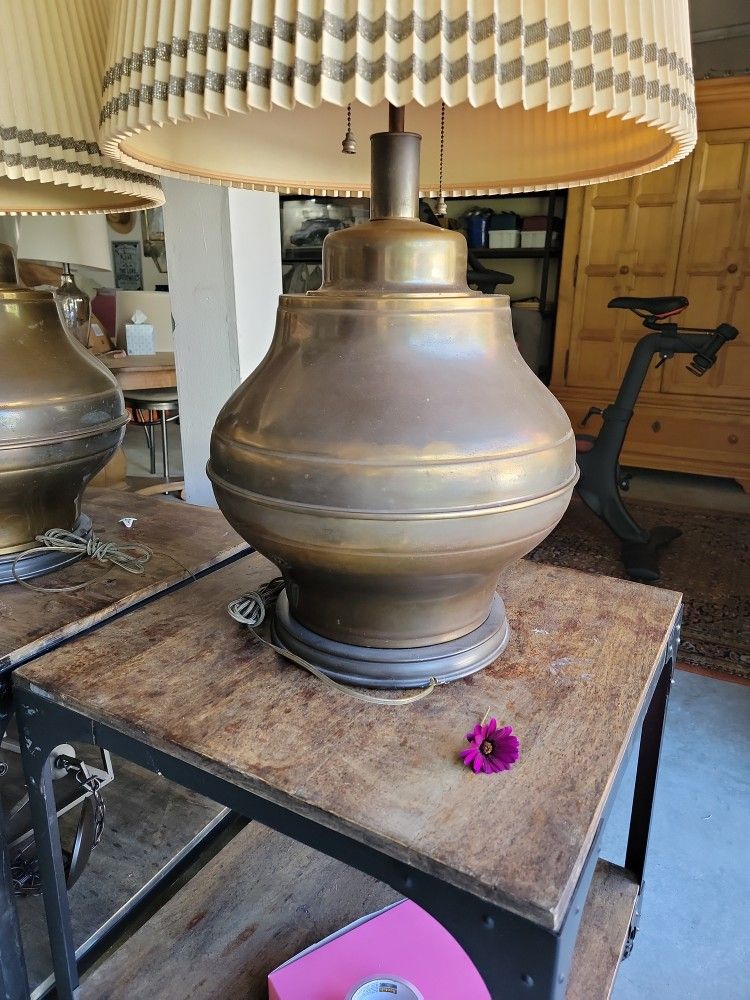 Marlbro Mid Century Vontahe Brass Lamps