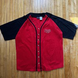 VTG 90s Chicago Bulls Baseball NBA Jersey Red/Black Sz. XL