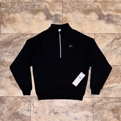 Alo Yoga Accolade 1/4 Zip Pullover Black NWT Quarter Zip Sweatshirt Size XS