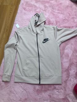Nike light pink zip up sweater