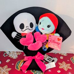 Nightmare Before Christmas Jack & Sally Valentine's Day Plush Bouquet