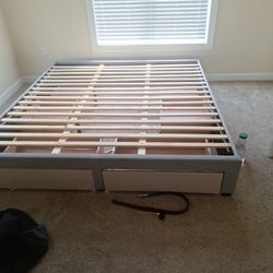 king size bedframe with pullout drawers