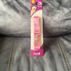 New Short Pink Dog Leash 4 Foot x 1 Inch Size Large L