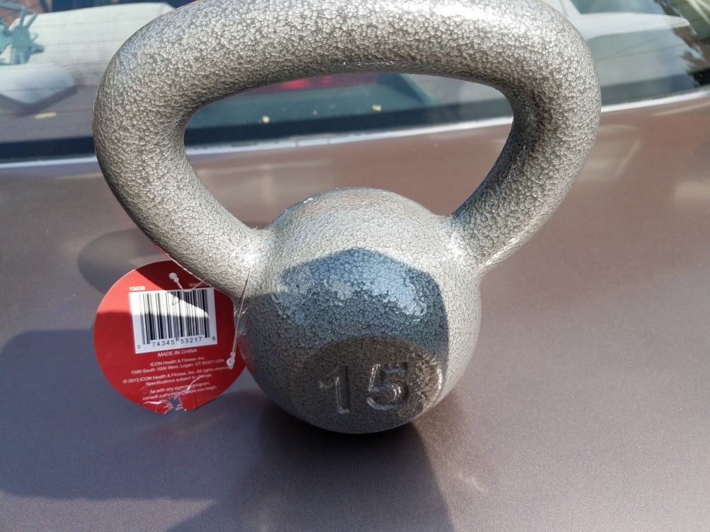 Weights; 15 lb kettlebell; NEW - $35
