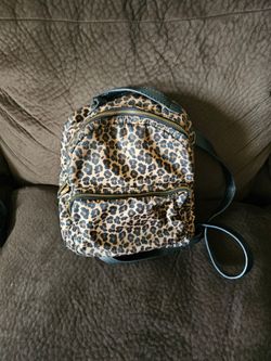 Leopard Print Mini Backpack
