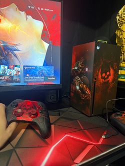 Xbox series X with 3 controllers
