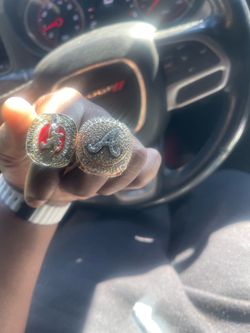 Atlanta braves and Alabama crimson tide championship rings