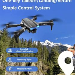  Drone Dual Cameras Dual Batteries 4k High-Definition Aerial Photography Folding Four-Axis Aircraft Fixed Height Remote Control Aircraft Toy