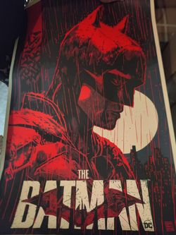 The Batman poster — red and black