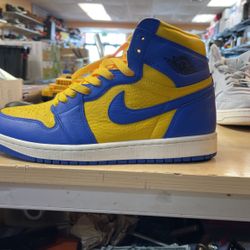 Jordan 1 Yellow And Blue Color Way 